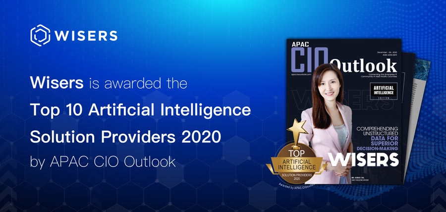 Wisers is Crowned One of APAC CIO Outlook's Top 10 Artificial Intelligence Solution Providers in 2020 s5ff596848b69a