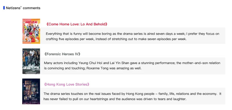 Top drama series on TVB, ViuTV and Netflix as analyzed by big data wisers21